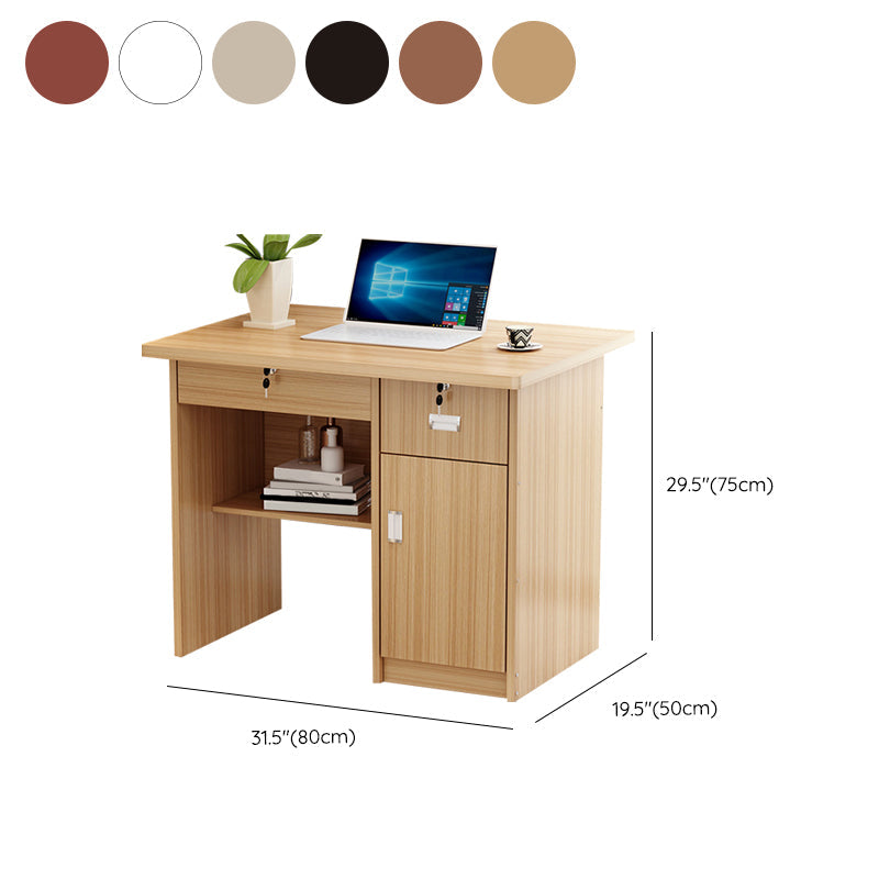 Engineered Wood Industrial Writing Desk Rectangular Office Desk with Drawers Clearhalo 'furn' 'furn_office_desk' 'Furniture' 'Office Desks' 'Office Furniture' 'office_desk' 7665743