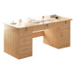 Modern Style Brown Office Desk Wooden Writing Desk with Drawers for Bedroom