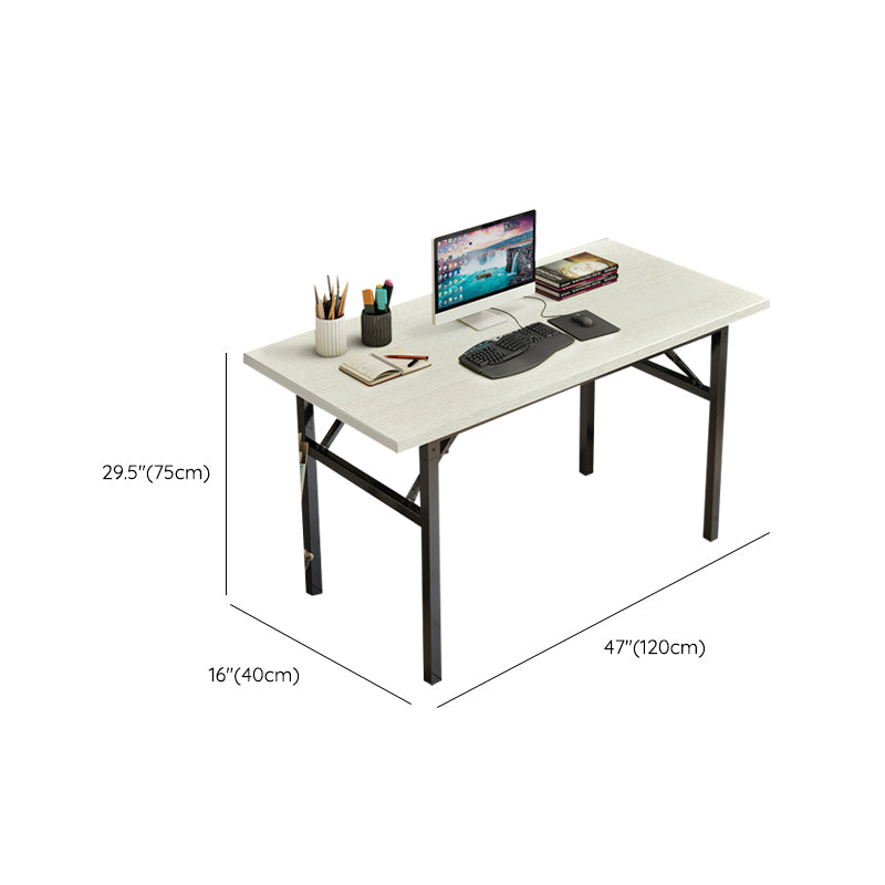 Contemporary Folding Parsons Base Writing Desk Home Office Desk,29.5" H Clearhalo 'furn' 'furn_office_desk' 'Furniture' 'Office Desks' 'Office Furniture' 'office_desk' 7665845