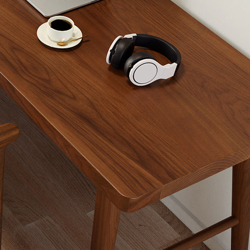 Modern Style Solid Wood Writing Desk L-Shape Office Table in Brown Clearhalo 'furn' 'furn_office_desk' 'Furniture' 'Office Desks' 'Office Furniture' 'office_desk' 7665863