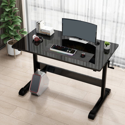 Hauteur réglable Home bureau de bureau T-Shape Base Cable Management Writing Desk