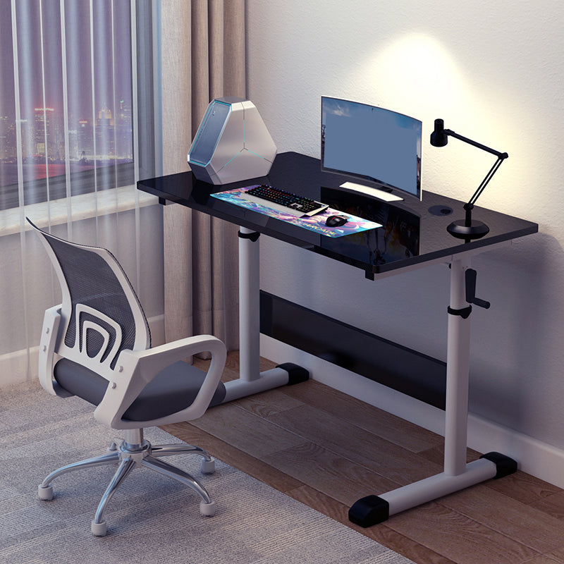 Hauteur réglable Home bureau de bureau T-Shape Base Cable Management Writing Desk