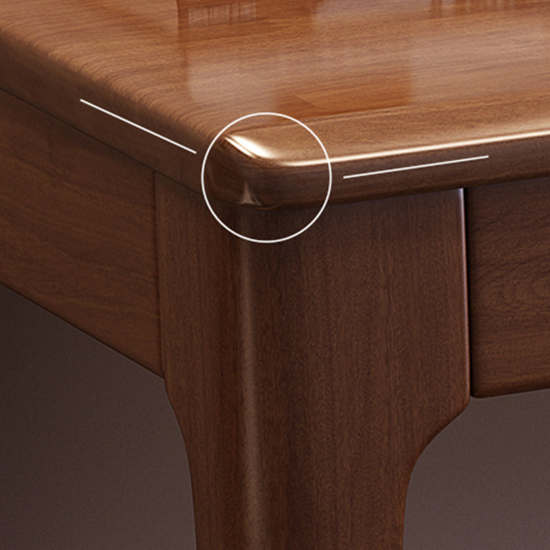Modern Style Solid Wood Writing Desk Home Parsons Base Office Desk with Drawer Clearhalo 'furn' 'furn_office_desk' 'Furniture' 'Office Desks' 'Office Furniture' 'office_desk' 7665924
