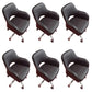 Armless Office Chair Leather Distressing Ergonomic Desk Chair with Wheels Black 6 Piece Set Clearhalo 'furn' 'furn_office_chair' 'Furniture' 'Office Chairs' 'Office Furniture' 'office_chair' 7665977