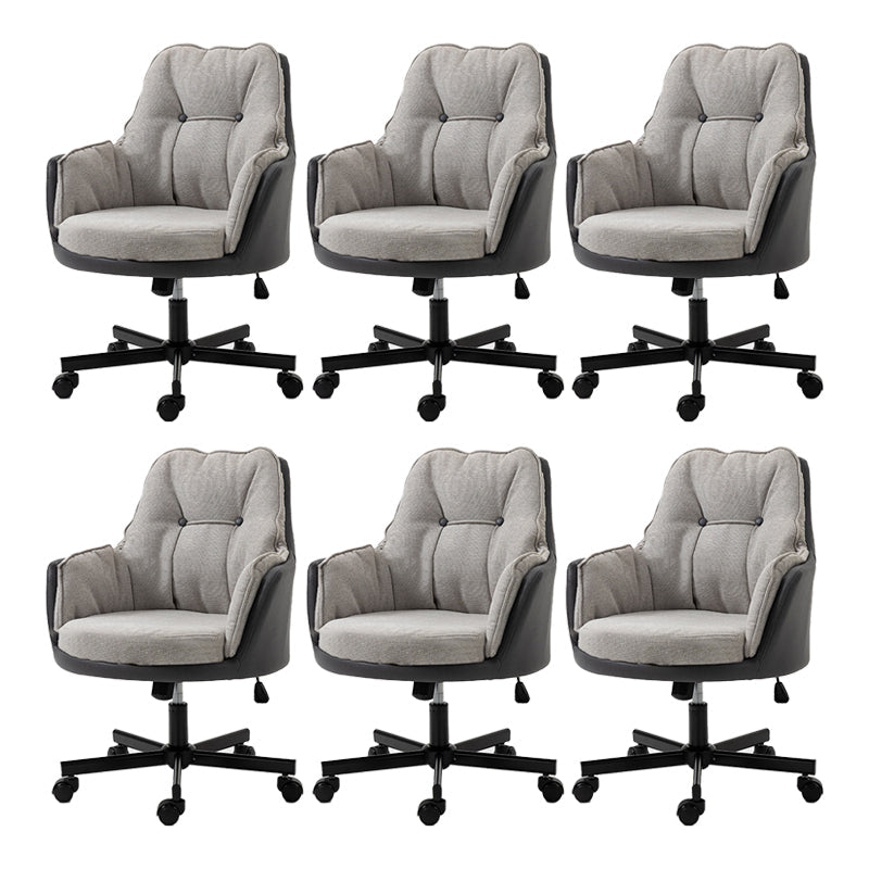 Armless Office Chair Distressing Ergonomic Desk Chair for Bedroom Home