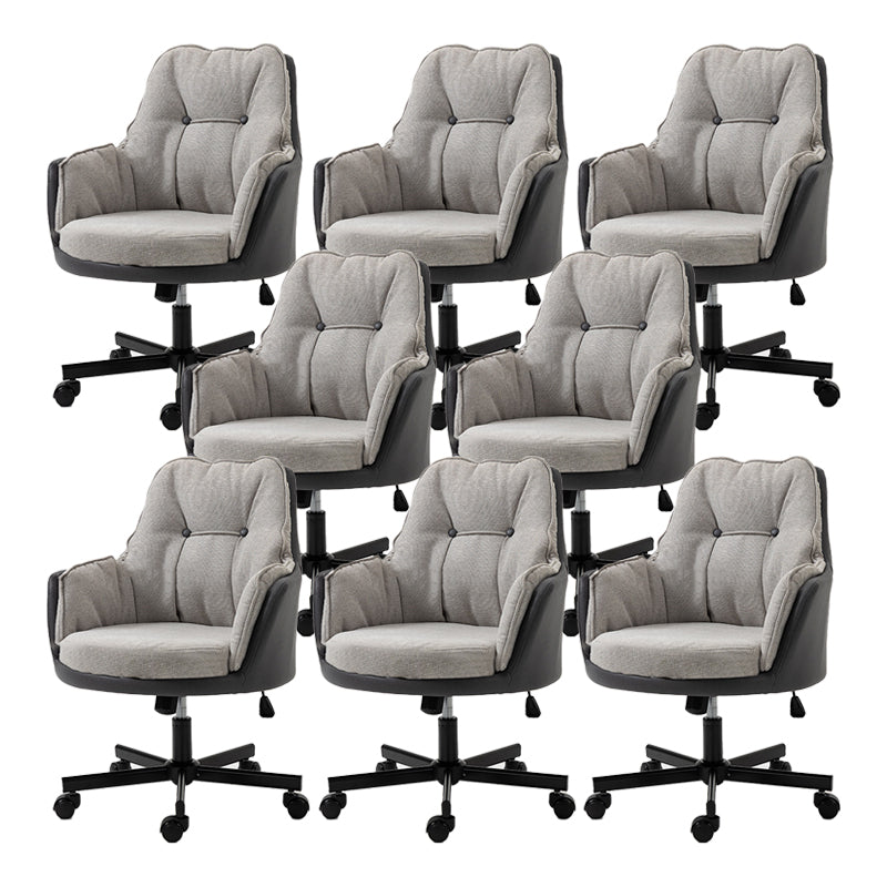 Armless Office Chair Distressing Ergonomic Desk Chair for Bedroom Home