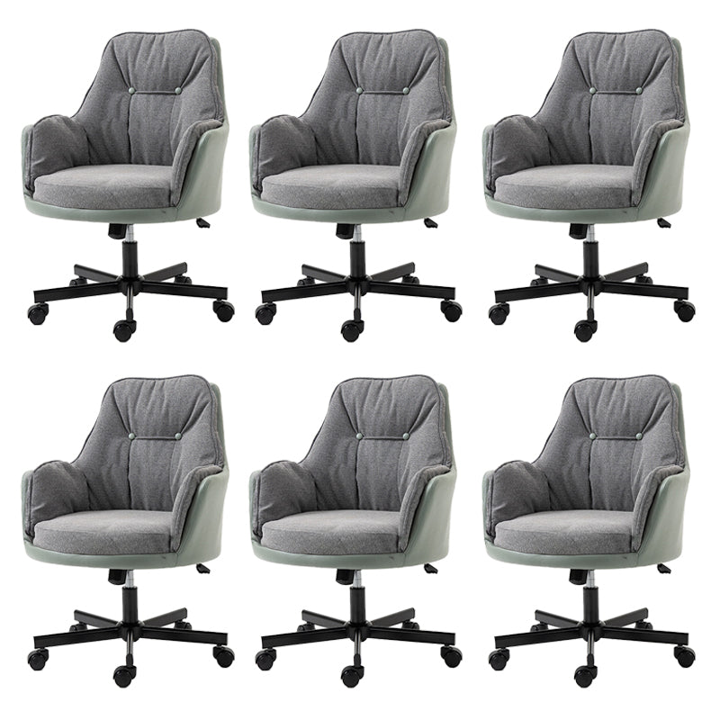 Armless Office Chair Distressing Ergonomic Desk Chair for Bedroom Home