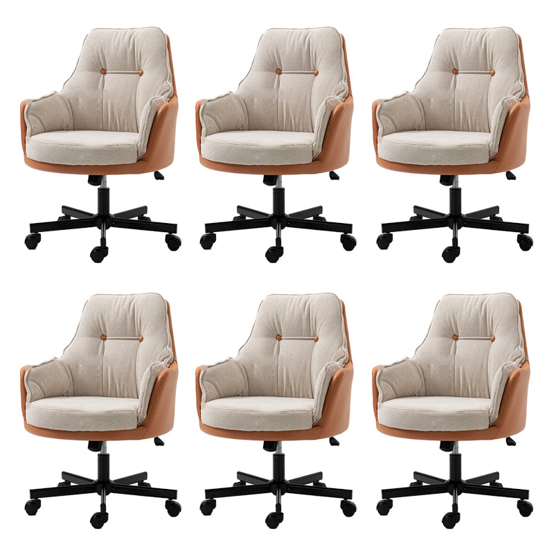 Armless Office Chair Distressing Ergonomic Desk Chair for Bedroom Home