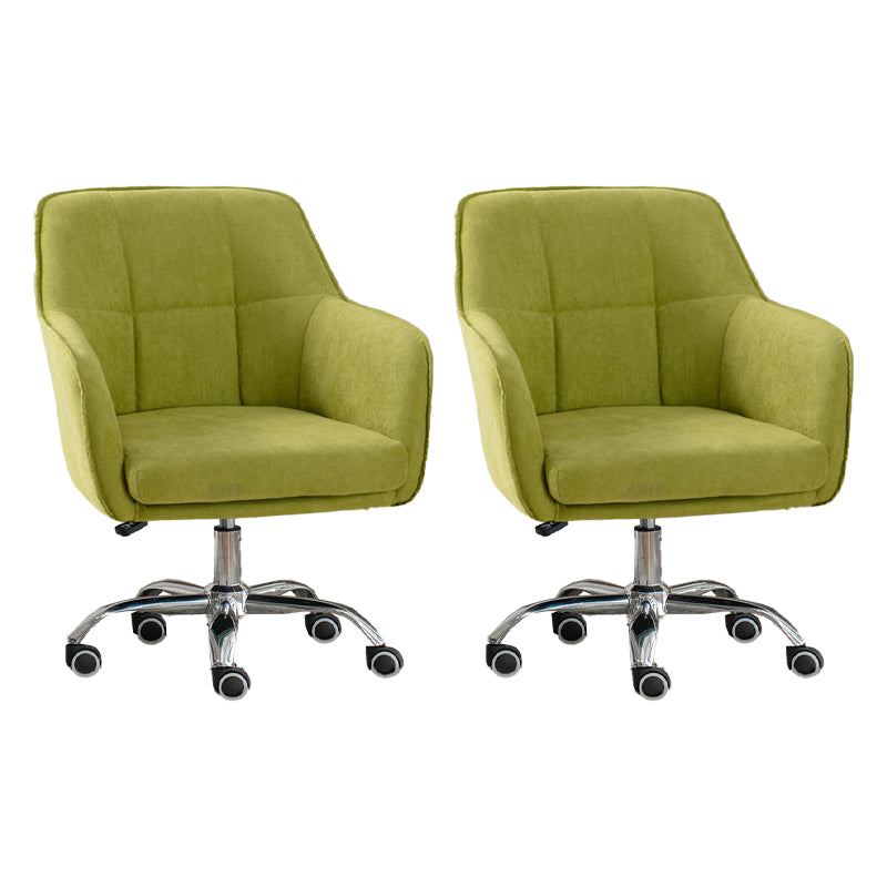 Armless Office Chair Distressing Ergonomic Desk Chair with Wheels Green 2 Piece Set Clearhalo 'furn' 'furn_office_chair' 'Furniture' 'Office Chairs' 'Office Furniture' 'office_chair' 7666109