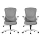 Modern Office Chair Padded Arms Tilt Mechanism No Distressing Ergonomic Chair with Wheels