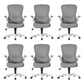 Modern Office Chair Padded Arms Tilt Mechanism No Distressing Ergonomic Chair with Wheels