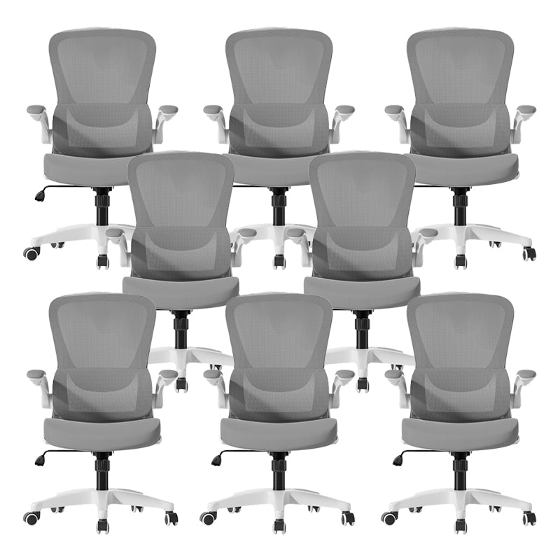 Modern Office Chair Padded Arms Tilt Mechanism No Distressing Ergonomic Chair with Wheels