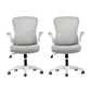 Modern Office Chair Padded Arms Tilt Mechanism No Distressing Ergonomic Chair with Wheels