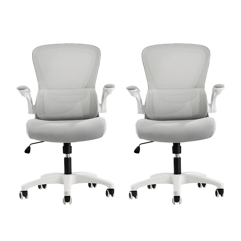 Modern Office Chair Padded Arms Tilt Mechanism No Distressing Ergonomic Chair with Wheels