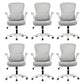 Modern Office Chair Padded Arms Tilt Mechanism No Distressing Ergonomic Chair with Wheels