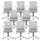 Modern Office Chair Padded Arms Tilt Mechanism No Distressing Ergonomic Chair with Wheels