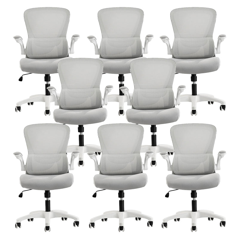Modern Office Chair Padded Arms Tilt Mechanism No Distressing Ergonomic Chair with Wheels