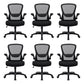 Modern Office Chair Padded Arms Tilt Mechanism No Distressing Ergonomic Chair with Wheels