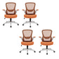 Modern Office Chair Padded Arms Tilt Mechanism No Distressing Ergonomic Chair with Wheels