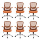 Modern Office Chair Padded Arms Tilt Mechanism No Distressing Ergonomic Chair with Wheels