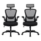 Modern Office Chair Padded Arms Tilt Mechanism No Distressing Ergonomic Chair with Wheels