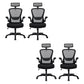 Modern Office Chair Padded Arms Tilt Mechanism No Distressing Ergonomic Chair with Wheels