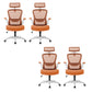 Modern Office Chair Padded Arms Tilt Mechanism No Distressing Ergonomic Chair with Wheels