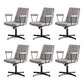 No Wheels Office Chair Contemporary Swivel Rolling Task Chair Light Gray 6 Piece Set Clearhalo 'furn' 'furn_office_chair' 'Furniture' 'Office Chairs' 'Office Furniture' 'office_chair' 7666173