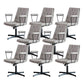 No Wheels Office Chair Contemporary Swivel Rolling Task Chair Light Gray 8 Piece Set Clearhalo 'furn' 'furn_office_chair' 'Furniture' 'Office Chairs' 'Office Furniture' 'office_chair' 7666175