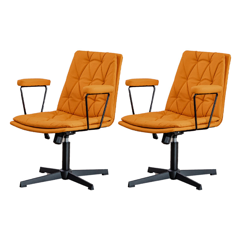 No Wheels Office Chair Contemporary Swivel Rolling Task Chair Orange 2 Piece Set Clearhalo 'furn' 'furn_office_chair' 'Furniture' 'Office Chairs' 'Office Furniture' 'office_chair' 7666179