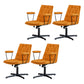 No Wheels Office Chair Contemporary Swivel Rolling Task Chair Orange 4 Piece Set Clearhalo 'furn' 'furn_office_chair' 'Furniture' 'Office Chairs' 'Office Furniture' 'office_chair' 7666181