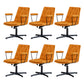 No Wheels Office Chair Contemporary Swivel Rolling Task Chair Orange 6 Piece Set Clearhalo 'furn' 'furn_office_chair' 'Furniture' 'Office Chairs' 'Office Furniture' 'office_chair' 7666184
