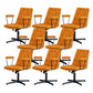 No Wheels Office Chair Contemporary Swivel Rolling Task Chair Orange 8 Piece Set Clearhalo 'furn' 'furn_office_chair' 'Furniture' 'Office Chairs' 'Office Furniture' 'office_chair' 7666185