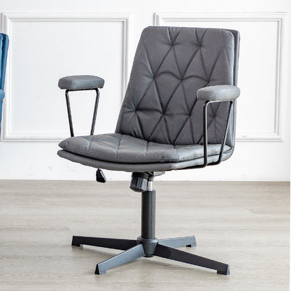 No Wheels Office Chair Contemporary Swivel Rolling Task Chair Dark Gray 1 Piece Clearhalo 'furn' 'furn_office_chair' 'Furniture' 'Office Chairs' 'Office Furniture' 'office_chair' 7666186
