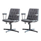 No Wheels Office Chair Contemporary Swivel Rolling Task Chair Dark Gray 2 Piece Set Clearhalo 'furn' 'furn_office_chair' 'Furniture' 'Office Chairs' 'Office Furniture' 'office_chair' 7666187