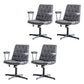 No Wheels Office Chair Contemporary Swivel Rolling Task Chair Dark Gray 4 Piece Set Clearhalo 'furn' 'furn_office_chair' 'Furniture' 'Office Chairs' 'Office Furniture' 'office_chair' 7666188