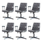 No Wheels Office Chair Contemporary Swivel Rolling Task Chair Dark Gray 6 Piece Set Clearhalo 'furn' 'furn_office_chair' 'Furniture' 'Office Chairs' 'Office Furniture' 'office_chair' 7666189