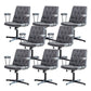 No Wheels Office Chair Contemporary Swivel Rolling Task Chair Dark Gray 8 Piece Set Clearhalo 'furn' 'furn_office_chair' 'Furniture' 'Office Chairs' 'Office Furniture' 'office_chair' 7666190