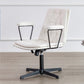 No Wheels Office Chair Contemporary Swivel Rolling Task Chair Off-White 1 Piece Clearhalo 'furn' 'furn_office_chair' 'Furniture' 'Office Chairs' 'Office Furniture' 'office_chair' 7666191