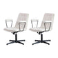 No Wheels Office Chair Contemporary Swivel Rolling Task Chair Off-White 2 Piece Set Clearhalo 'furn' 'furn_office_chair' 'Furniture' 'Office Chairs' 'Office Furniture' 'office_chair' 7666192