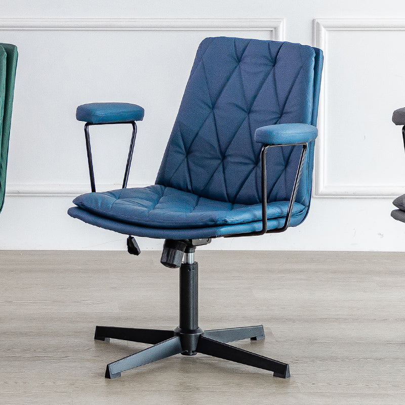 No Wheels Office Chair Contemporary Swivel Rolling Task Chair Blue 1 Piece Clearhalo 'furn' 'furn_office_chair' 'Furniture' 'Office Chairs' 'Office Furniture' 'office_chair' 7666196