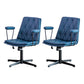No Wheels Office Chair Contemporary Swivel Rolling Task Chair Blue 2 Piece Set Clearhalo 'furn' 'furn_office_chair' 'Furniture' 'Office Chairs' 'Office Furniture' 'office_chair' 7666197