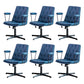 No Wheels Office Chair Contemporary Swivel Rolling Task Chair Blue 6 Piece Set Clearhalo 'furn' 'furn_office_chair' 'Furniture' 'Office Chairs' 'Office Furniture' 'office_chair' 7666199