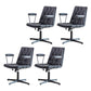 No Wheels Office Chair Contemporary Swivel Rolling Task Chair Black 4 Piece Set Clearhalo 'furn' 'furn_office_chair' 'Furniture' 'Office Chairs' 'Office Furniture' 'office_chair' 7666208