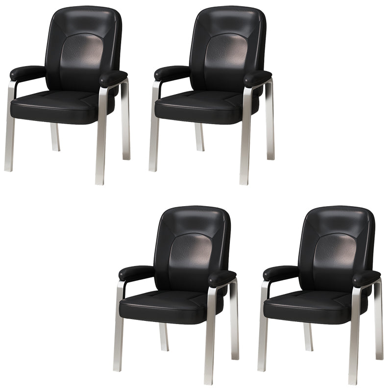 Modernismo sedia sedia in pelle di armi fissa sedia da scrivania senza ruote per la casa