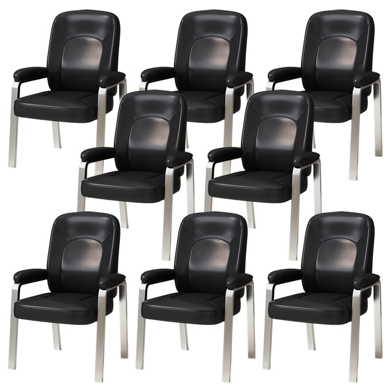 Modernismo sedia sedia in pelle di armi fissa sedia da scrivania senza ruote per la casa