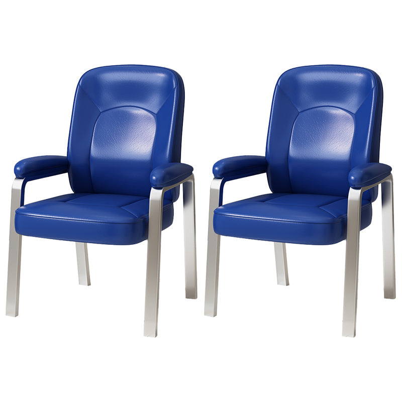 Modernismo sedia sedia in pelle di armi fissa sedia da scrivania senza ruote per la casa