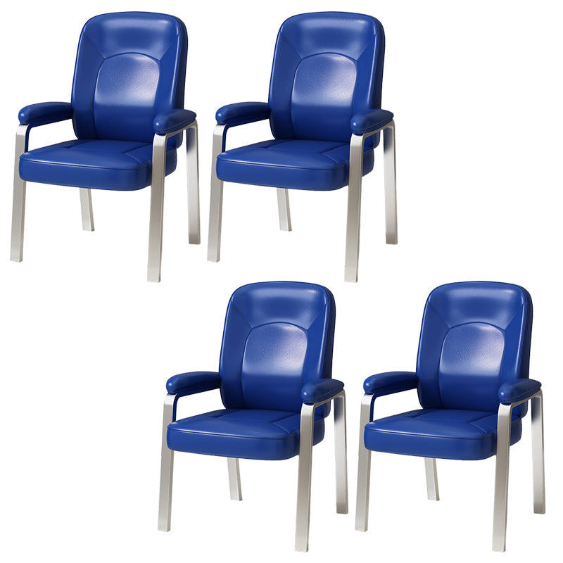 Modernismo sedia sedia in pelle di armi fissa sedia da scrivania senza ruote per la casa