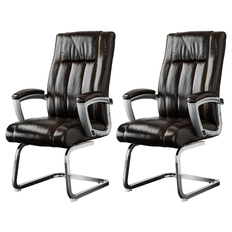 Modern Fixed Arms Office Chair No Wheels No Distressing Ergonomic Chair