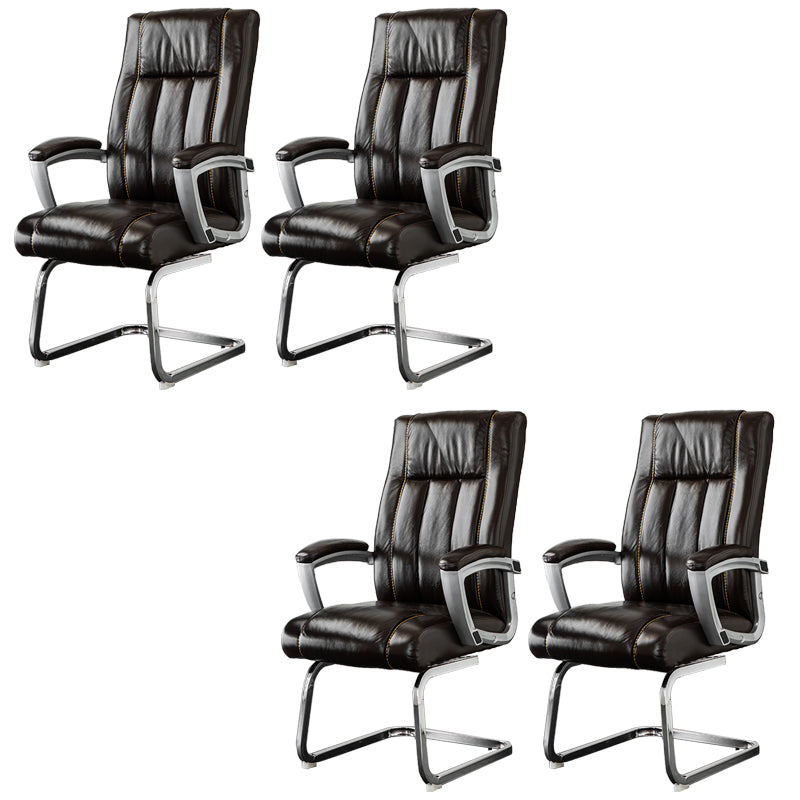 Modern Fixed Arms Office Chair No Wheels No Distressing Ergonomic Chair